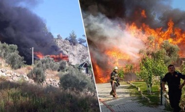 Ünlü tatil beldesinde yangın: Evde çıktı ormanlık alana sıçradı