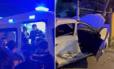 İstanbul'da feci kaza... İki araç kafa kafaya çarpıştı: 1’i ağır 4 yaralı