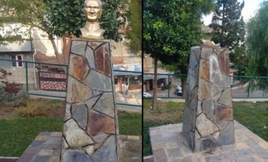 İzmir’de Atatürk büstüne saldırı