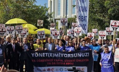 Sağlık emekçilerinden ‘sağlıkta şiddet’ protestosu: ‘Ya gerçekçi adımlar atın ya da istifa edin’