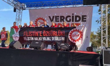 DİSK ‘vergide adalet’ talebiyle Kartal Meydanı’nda miting düzenledi: ‘Az kazanandan az, çok kazanandan çok vergi alınsın’