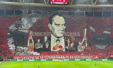 Galatasaray taraftarından Cumhuriyet'in 100. yılına özel koreografi!