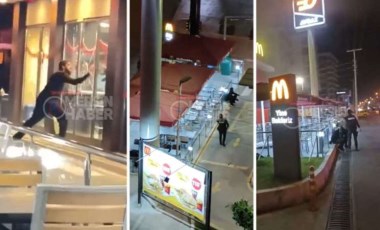 Mersin'de McDonald's şubesine 'tekbir'li saldırı: Önce camları kırdı, sonra molotof attı!