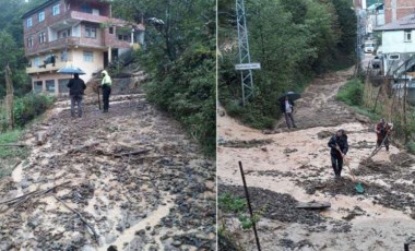 Artvin'de sağanak etkili oldu: Yol ulaşıma kapandı