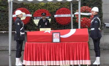 İstanbul'da şehit olan polis memuru Lütfü Baykar için tören düzenlendi