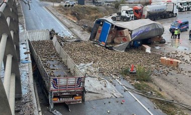 Eskişehir'de 2 TIR, köprüden bağlantı yoluna uçtu: 2 şoför ağır yaralı