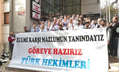 Sağlık çalışanlarından 'İsrail' protestosu