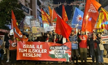 Filistin’e destek için Alsancak Limanı önünde eylem