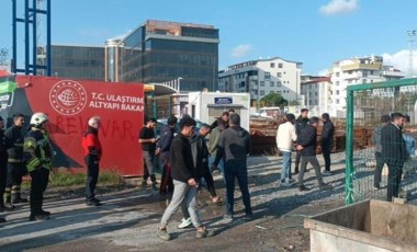 Gebze'de metro inşaatında ücretleri ödenmeyen işçiler greve başladı