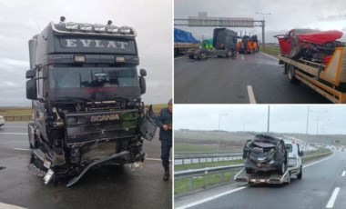 İstanbul'da feci kaza! TIR 2 otomobile çarptı, 3'ü çocuk 7 kişi yaralandı