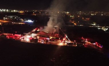 Palet deposunda yangın: 1 işçi dumandan etkilendi