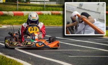 Kartingde korkunç kaza: Kafa derisi koptu