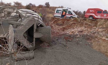 Malatya’da beton mikseri devrildi: 1 yaralı