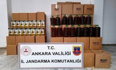 Ankara'da 1,5 milyon lira değerinde kaçak zeytinyağı ele geçirildi