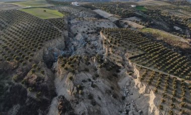 Kahramanmaraş merkezli depremin kırılan fay hattı görüntüleri