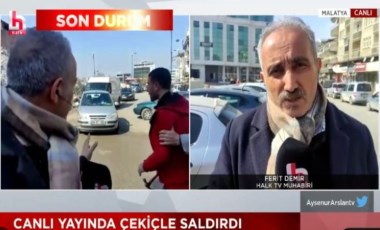 Halk TV ekibine canlı yayında çekiçli saldırı: 'Hükümete bir şey söylemeyeceksiniz'