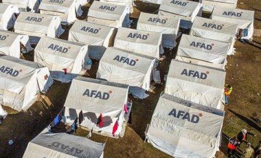 AFAD, deprem bölgesine kurulan çadır sayısını açıkladı