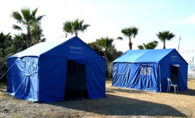 Bornova'nın yurt dışından getirdiği çadırlar deprem bölgesinde