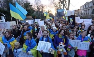 Londra'da Ukrayna’ya destek yürüyüşü