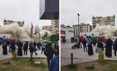 Şanlıurfa’da 40 yıllık hasarlı bina, 15 saniyede yıkıldı