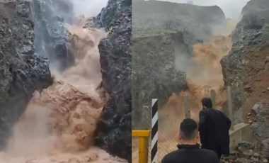 Elazığ'da sağanak yağış nedeniyle Sori Şelalesi taştı