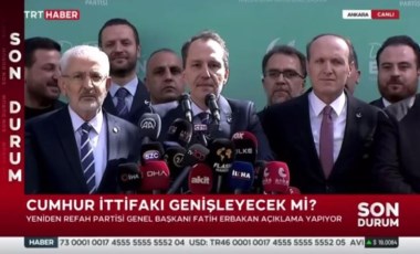 Fatih Erbakan Cumhur'a 'hayır' dedi, TRT yayını kesti