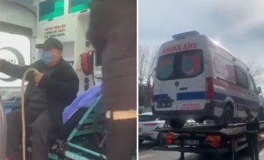 Belediyenin ambulansını 'içinde hasta varken' haczettiler