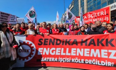 Satera işçileri Cengiz'in kapısına dayandı: 'Sendika hakkımız engellenemez'