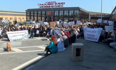 Prof. Dr. Murat Dilmener Acil Durum Hastanesi önünde 'Cerrahpaşa' protestosu