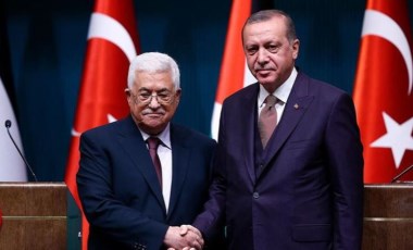 Erdoğan, Filistin Devlet Başkanı Mahmud Abbas ile görüştü