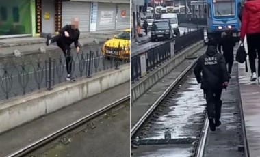 Sultangazi'de tramvay yoluna girdi seferlerin aksamasına neden oldu