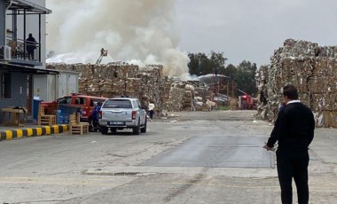 Geri dönüşüm tesisinde yangın paniği!