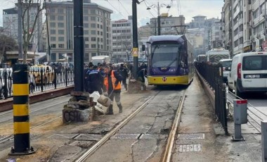 İstanbul'da tramvay seferleri aksadı: Anonslar yapıldı