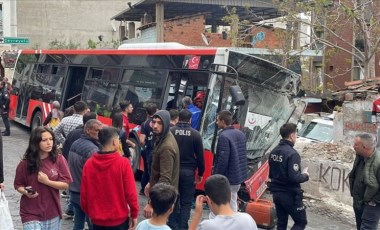 Kontrolden çıkan belediye otobüsü duvara çarptı: 10 yaralı