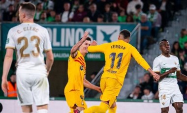 La Liga'da lider Barcelona, Elche'yi deplasmanda 4-0 yendi