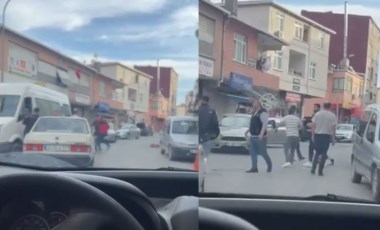 Tekme ve yumruklar havada uçuştu: Ataşehir'de yol verme kavgası!