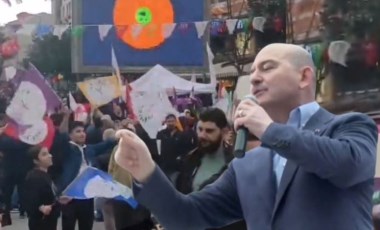 Bakan Soylu konuşması sırasında Yeşil Sol standını hedef aldı: Be kepazeler bu ülkenin İçişleri Bakanı konuşuyor!