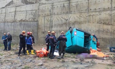 Rize'de dereye düşen araçtaki 4 kişi öldü, 1 kişi yaralandı