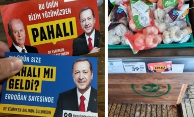 Marketlerde 'Erdoğan'lı etiketler: Bu ürün bizim yüzümüzden pahalı