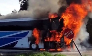 Yolcu otobüsü alev alev yandı: İnceleme başlatıldı!