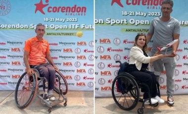 Türk sporcular Tekerlekli Sandalye Tenis Turnuvası'nda ikinci oldu