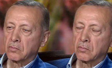 Erdoğan canlı yayında uyuyakaldı