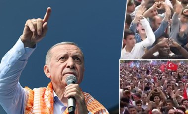 Erdoğan'ın konuştuğu AKP mitinginde dikkat çeken kare: Millet İttifakı'nın kalp işaretini yaptılar