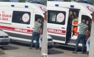 Ambulansa hem yol vermedi hem önünü kesip ‘hasta mı var’ diye sordu