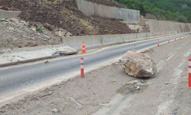 Bolu’da heyelan: Ankara-Zonguldak istikameti tek yönlü trafiğe kapatıldı