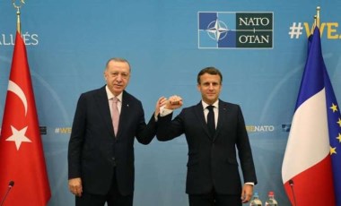 Erdoğan, Macron ile görüştü