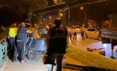 Bursa'da otomobil inşaat alanına düştü: 1 ölü, 2 yaralı