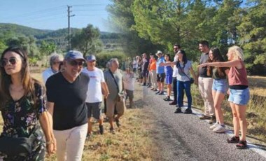 Akbelen'de ağaç kesimine karşı insan zinciri