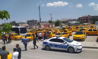 Van'da taksiciler kontak kapattı