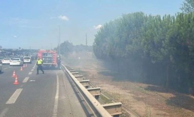 15 Temmuz Köprüsü yolunda ağaçlık alanda yangın